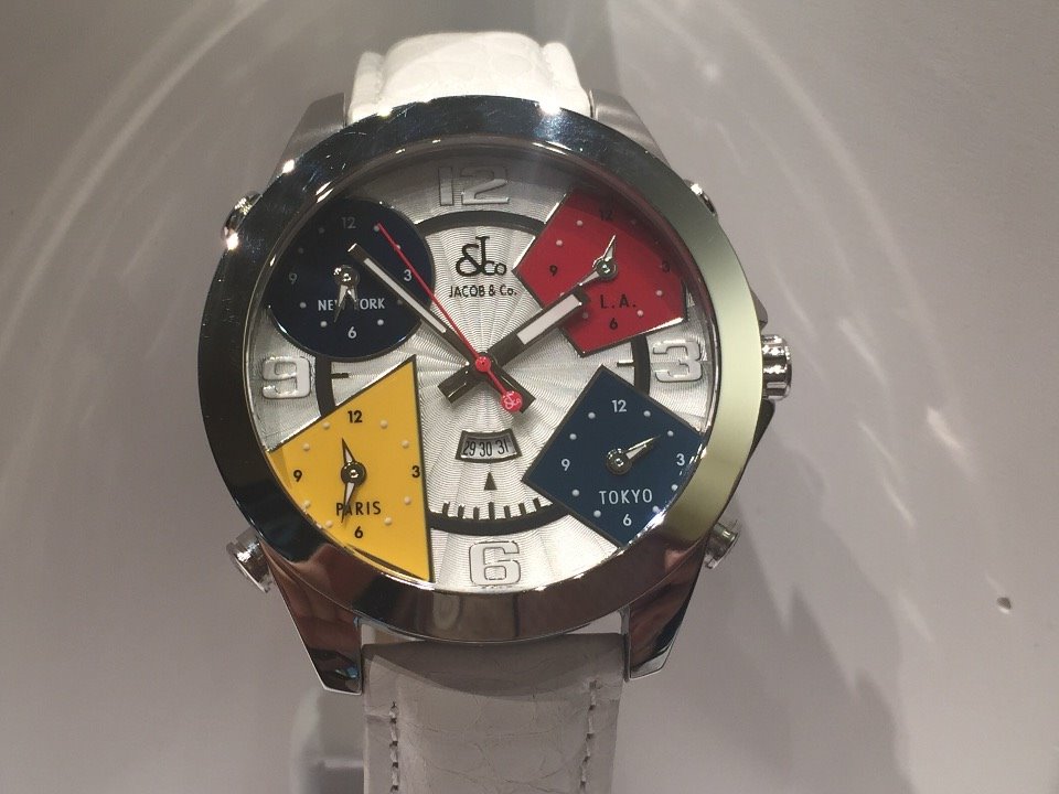 Jacob and co shop 4 time zone watch